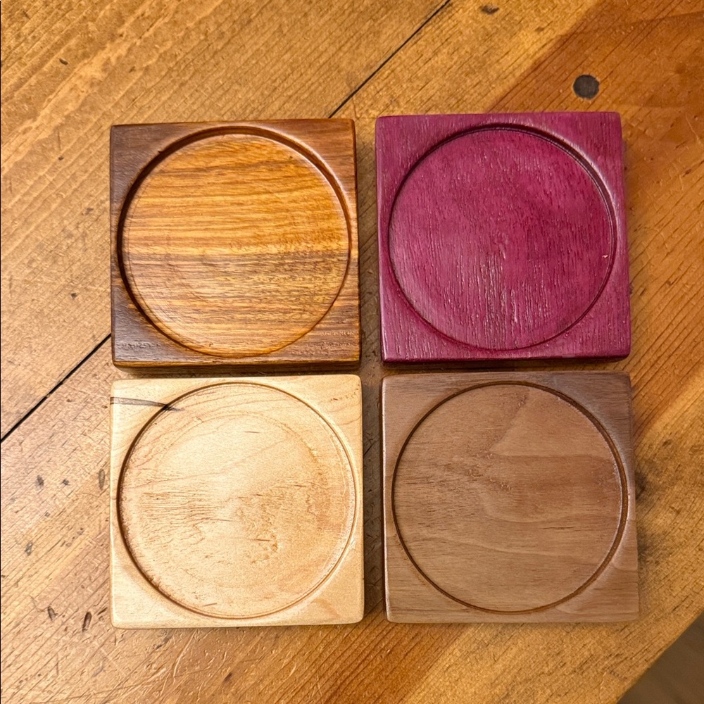 Wooden Coaster Set - Multicolor